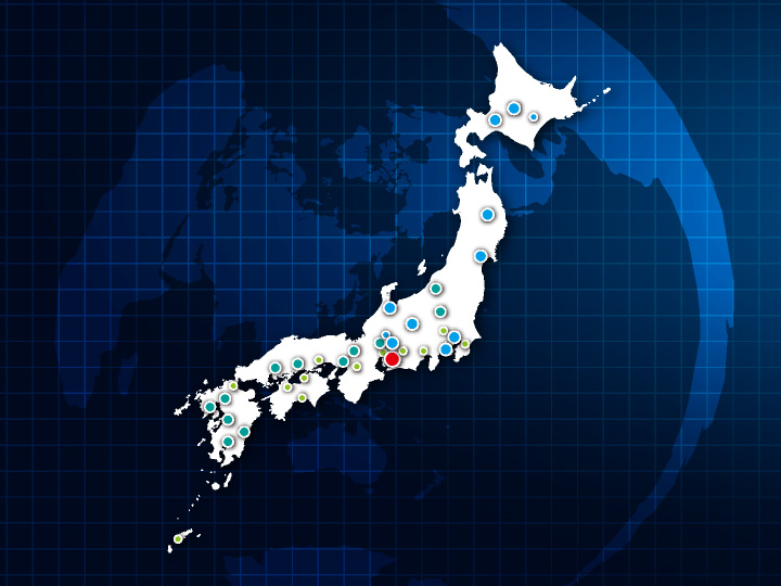 Sales & Service network over Japan